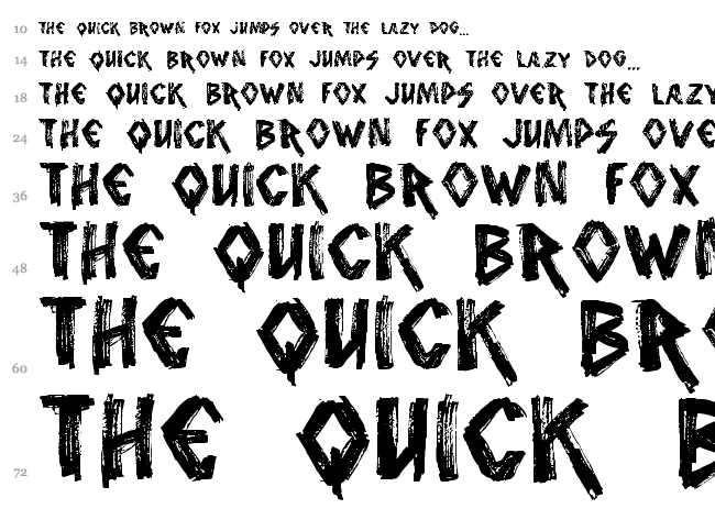 Vtks Animal 2 font waterfall